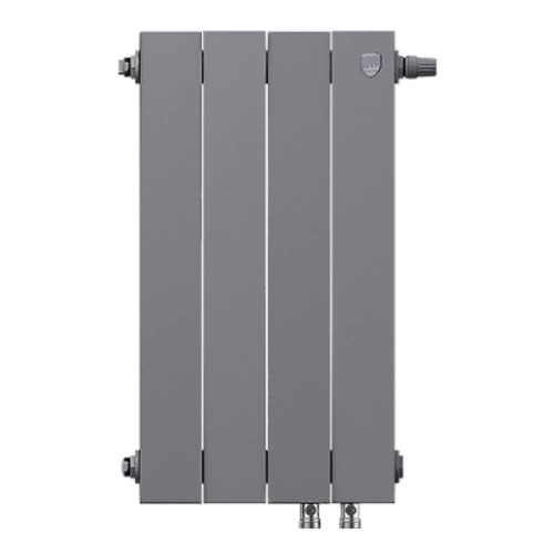 Радиатор биметаллический Royal Thermo PianoForte 500 Silver Satin - 4 секц. VDR