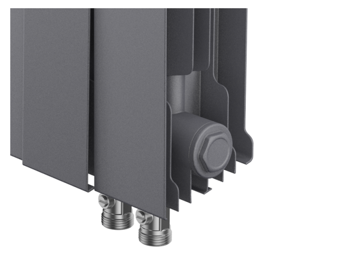 Радиатор биметаллический Royal Thermo PianoForte 500 Silver Satin - 6 секц. VDR