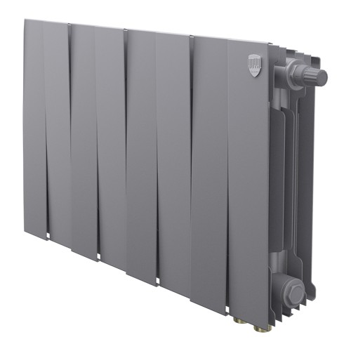 Радиатор биметаллический Royal Thermo PianoForte 300 Silver Satin VDR80 - 8 секц.