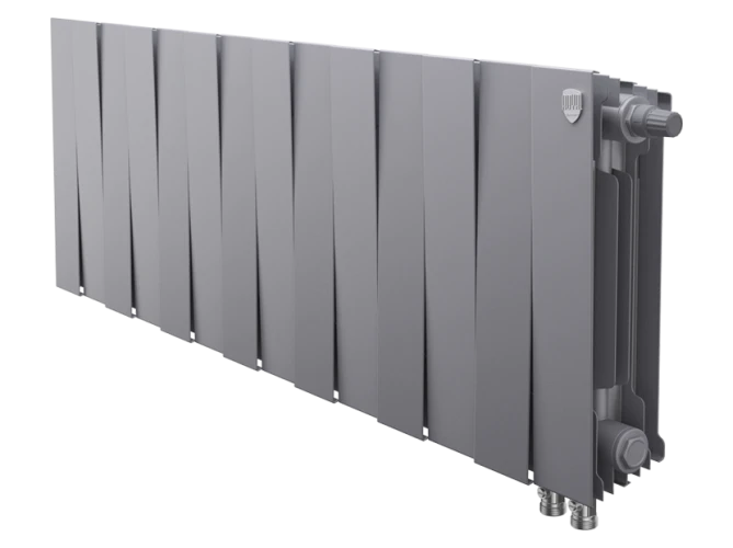 Радиатор биметаллический Royal Thermo PianoForte 300 Silver Satin - 14 секц. VDR