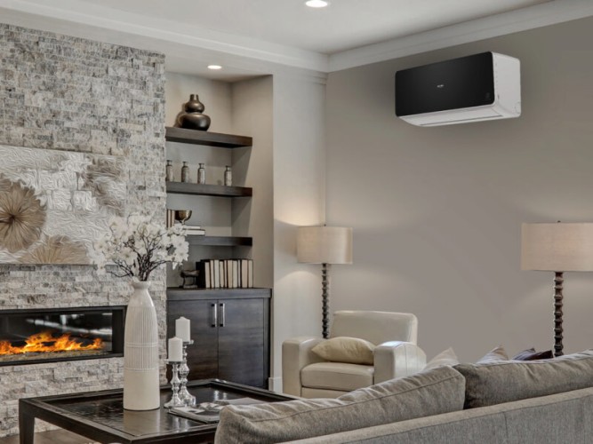 Настенный кондиционер AUX ASW-H12B4/FJ-BR1 + AS-H12B4/FJ-R1, черный