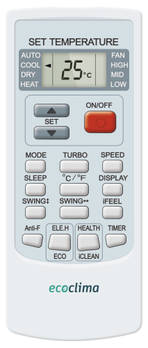 Настенный кондиционер Ecoclima ECW/I-AX24/FB-4R1 + EC/I-AX24/F-4R1, белый