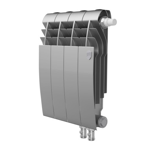 Радиатор биметаллический Royal Thermo BiLiner 350 /Silver Satin VR - 4 секц.