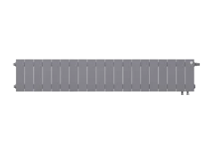 Радиатор биметаллический Royal Thermo PianoForte 200 Silver Satin - 20 секц. VDR