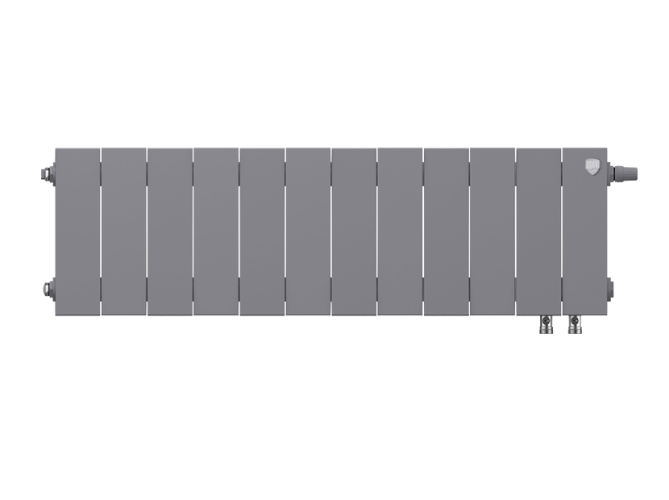 Радиатор биметаллический Royal Thermo PianoForte 200 Silver Satin - 12 секц. VDR