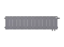 Радиатор биметаллический Royal Thermo PianoForte 200 Silver Satin - 14 секц. VDR