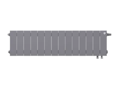 Радиатор биметаллический Royal Thermo PianoForte 200 Silver Satin - 14 секц. VDR