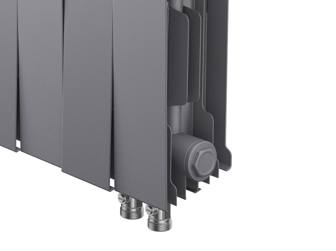 Радиатор биметаллический Royal Thermo PianoForte 500 Silver Satin VDR80 - 10 секц.